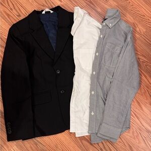 Kids Bundle Suit Blazer and Dress Shirts Size 10-12